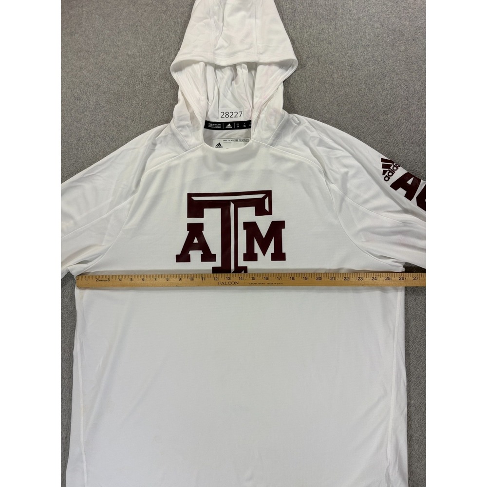 NWT Texas A&M Aggies ClimaLite Performance Hoodie Pullover (Men's 2XL) White - Picture 8 of 13
